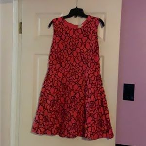 Pink and black lace dress